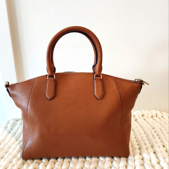 Medium sized, Pebble leather,Kate Spade Caramel Satchel - Picture 4 of 10